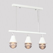 샛별하우스 바노 3등 파이프 펜던트조명, 화이트