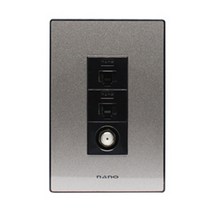 나노 아트2 8P+ 8P +CATV2방 1개용 콘센트 펄그레이, 1개
