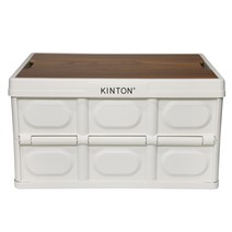 킨톤 밀키 캠핑 폴딩박스 + 테이블 상판 대형 57L 세트, 티크(MTI9)