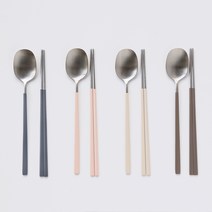 dalcomm 스크래치에 강한 달콤수저 4인세트, 1세트, 숟가락+ 젓가락 4세트