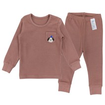 코디아이 아동용 프랜즈 스판 피치 기모 내의 상하 세트