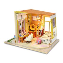 꼬미딜 DIY 미니어처하우스 중형 58 너와의 여행 + 제작도구, 혼합색상