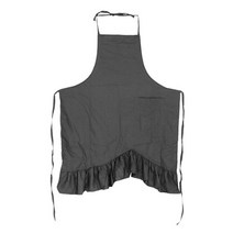 윰스 린넨 주름 앞포켓 민소매 앞치마 블랙 1개