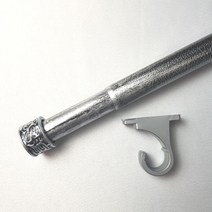드림아트 터치메탈 커튼봉 25mm, 흑실버