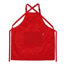 더해피 성인 무지 방수 앞치마 버클 X자형 대, 레드, 1개