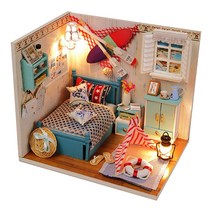 꼬미딜 서핑룸 소형 미니어처하우스 DIY 키트 + 제작도구, 혼합색상