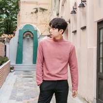 맨타임 남성용 And 엠보 반폴라 소프트 니트 고급형 긴팔 티셔츠