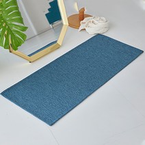 데니스 헤링본 자가드 발 주방매트, 네이비