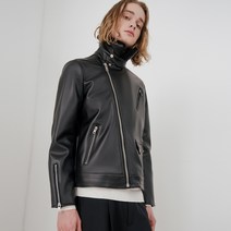 브이투 남성용 399 LEATHER FUR RIDER 자켓