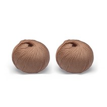 kpc yarn 글랜콜 울코튼 DK 뜨개실 2p, 카라멜, 116m