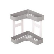 자투리 2단 코너선반, 그레이, 1개