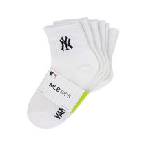 MLB 아동용 빅로고 중목 양말 5족