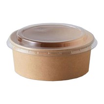 더담다 다회용 크라프트 종이용기 1300ml, 1개입, 50개