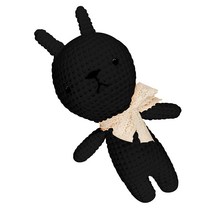 아이한코 뚱이 코튼 Big 손뜨개인형 뜨개질 DIY 패키지 + 꼬리방울 랜덤발송, 1세트, 002 블랙