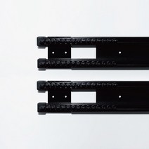 엘린스튜디오 조절식 이중 커튼레일 2p, 블랙