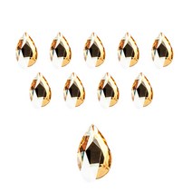 스와로브스키 페어 플랫백 네일 스톤 5 x 8 mm 2303, 골든섀도우, 10개
