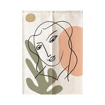 빈테리어 페이스 컨투어 드로잉 파티션 커튼