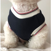 바이담수미 강아지옷 러브 니트 조끼, 네이비