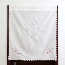 JH컴퍼니 꽃 자수 패브릭 거실 주방 침실 커튼