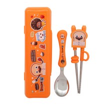 브레드이발소 교정용 수저 + 케이스 세트 브레드 PN297, 혼합색상, 1세트