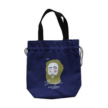 마켓감성 유니크 도시락 보온 가방, 블루 맨