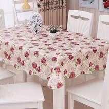 알럽홈 앤틱플라워 사각 방수 식탁보, Type6, 137 x 183 cm