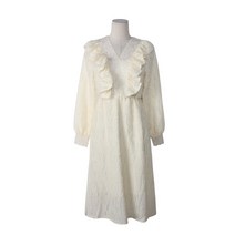 린다샵 러톤드 레이스 배색 깃털 롱원피스 OPS5866C0C