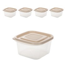 더담다 정사각 밀폐용기 1L, 5개