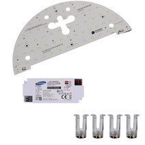 삼성LED 원형 반원 방등 400 x 200 mm 25W 프리미엄 삼성 S6 모듈 + 삼성KS 안정기, 전구색, 1세트