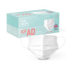써메딕 헬스케어 비말차단용 평판형 마스크 대형 KF-AD, 50개입, 1개