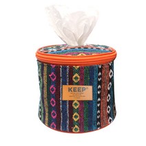 킵 감성 캠핑 두루마리 휴지 커버 케이스, 혼합색상, 1개