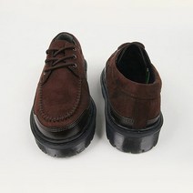 티먼 남성용 이중 라인 스티치 키높이 더비슈즈 5cm