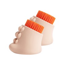 공룡 세탁 브러쉬, 핑크, 2개