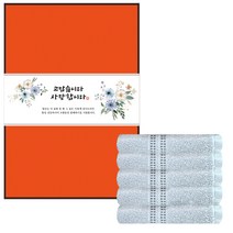 송월타월 도브스티치 타올 140g 30수 면사 5p + 케이스 5p + 칠순팔순 기념띠지 D타입 5p, 연회색(수건), 랜덤발송(케이스), 1세트