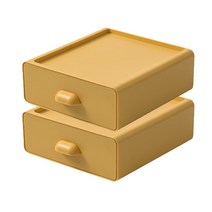 다다 다용도 데스크 정리함, mustard, 2개