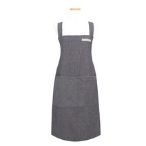 더와이 베이직 스트라이프 면 앞치마, 1개, 블루