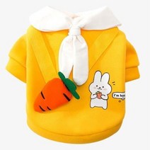 펫띠 강아지 스카프카라 티셔츠, 옐로우