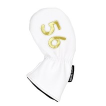 써클디자인골프 스타 스컬 아이언 웨지 헤드커버 화이트, 56