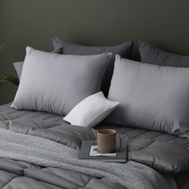 슬립온 통째로 빨아쓰는 베개, 그레이