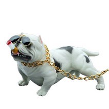 TKB 차량용 근육뿜뿜 불독 피규어, 화이트 불독, 1개
