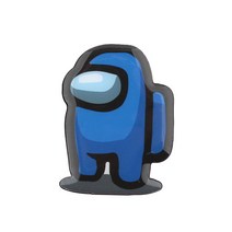 어몽어스 디자인 입체 아크릴 스마트톡, 블루, 1개