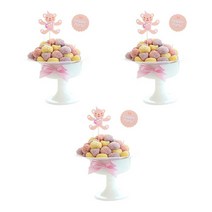 파티스토어 떡트레이 + 리본 3p, 단일색상(떡트레이), 리본(핑크), 3세트