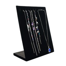 스탠드타입 목걸이 진열대 블랙 20 x 24 cm, 1개