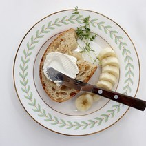 코지테이블 빈티지 월계수 플레이트 시리즈 원형 접시, 그린