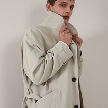 리버클래시 트윌 버닝 버튼 오버핏 트렌치 코트 LHS20611