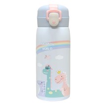 푸코 리틀 디노 원터치 보온보냉 텀블러, blue, 350ml