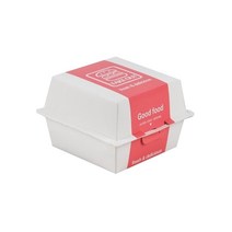 햄버거 테이크아웃 종이 도시락 포장용기 핑크 컬러 50호 w-50pk, 1개입, 50개