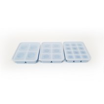 미오미오 실리콘 이유식 큐브 보관용기 3종 세트, 블루