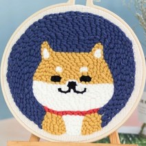 생활의지혜 펀치니들 프랑스 자수 만들기 + 고급형 바늘 세트, 1세트, 09 시바견