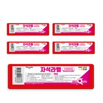 마그피아 고무자석 라벨 120 x 35 mm, 빨강, 5개